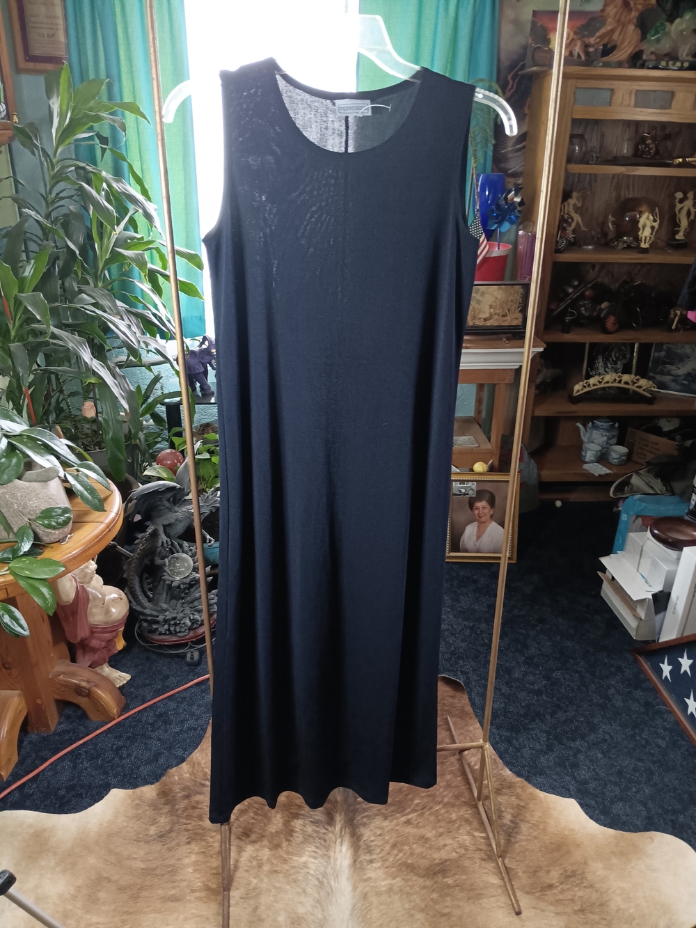 Impressions NAVY BLUE Asymmetrical Sleeveless Maxi Dress